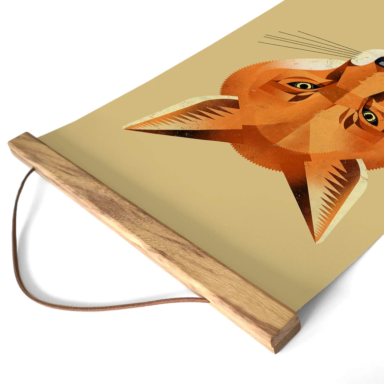 Stoffbild Fuchs - Braun 