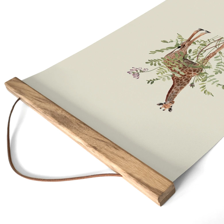 Stoffbild Florale Giraffe - Frida Floral Studio 