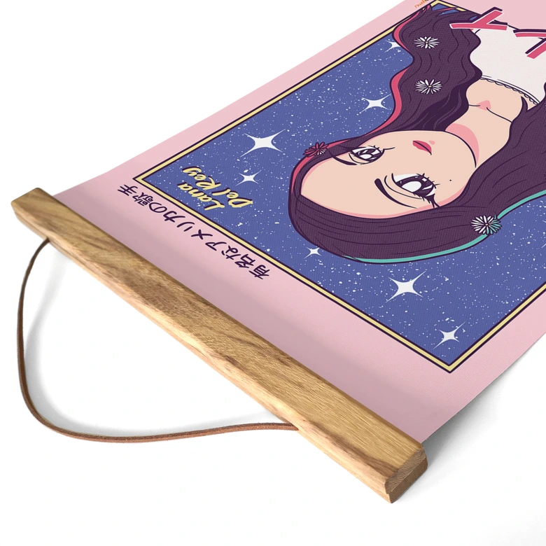 Textielposter Anime-Girl "Lana del Rey" - Gomes 