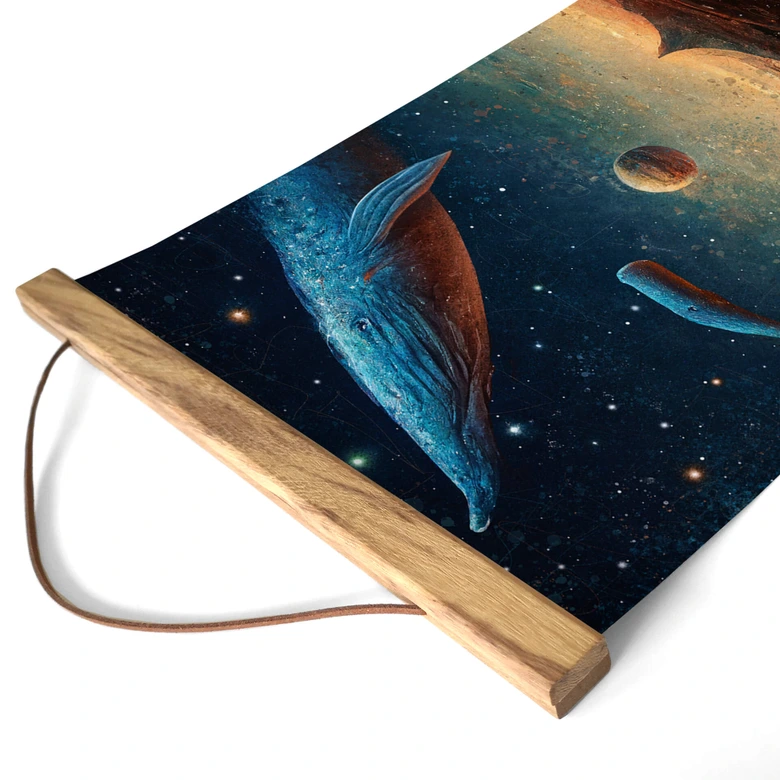 Stoffbild Heine - Zwei Wale im Weltall - Astro Cruise 