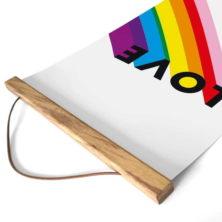 Stoffbild LGBTQIA+ Love Regenbogen 