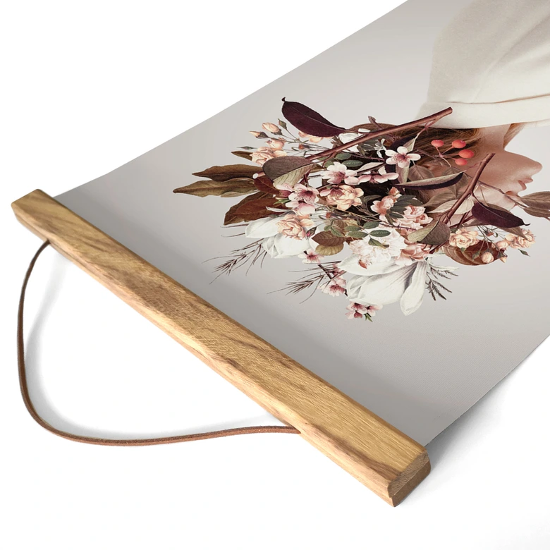 Affiche textile Moth - Beautiful Flower Lady 
