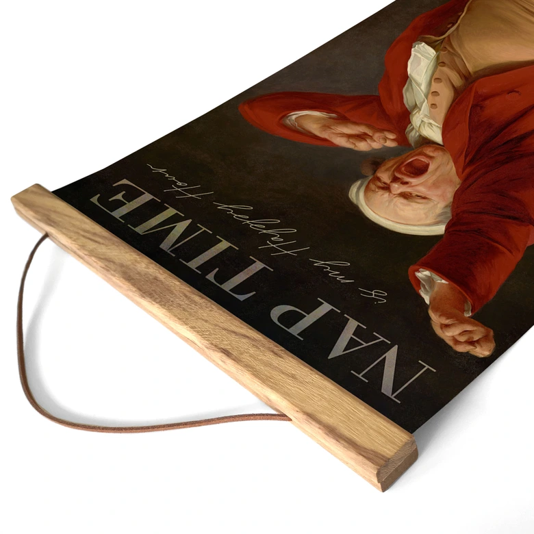 Stoffbild Nap Time - Inspiriert von Ducreux - Selbstportrait 