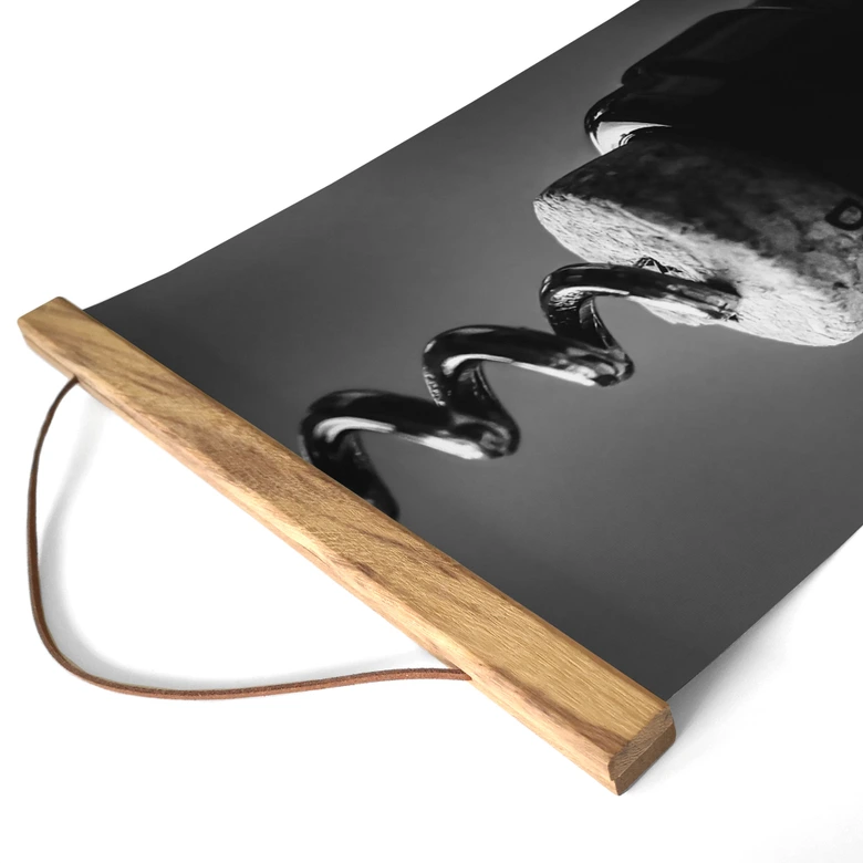 Textielposter Wijn met kurkentrekker - Pictufy Studio 