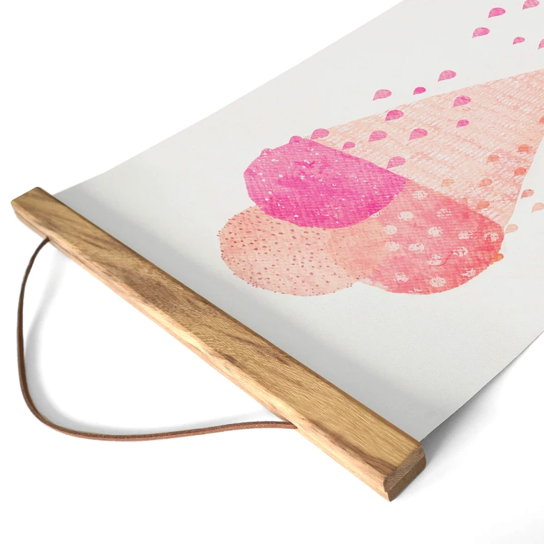 Stoffbild Treechild - Drei Eiskugeln im Sommer 