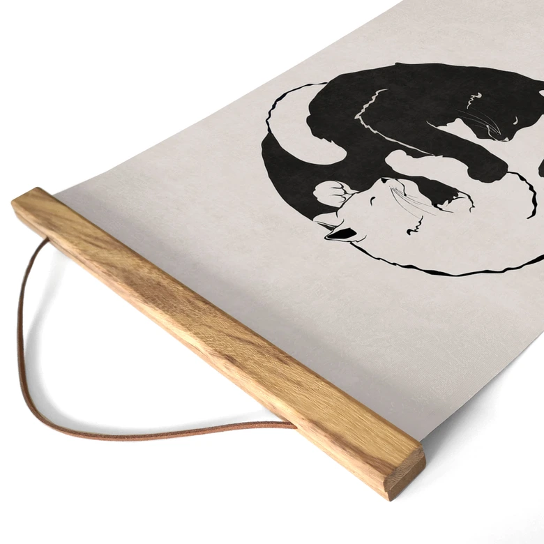 Obraz tkaniny koty Ying & Yang - Tunaboylu 