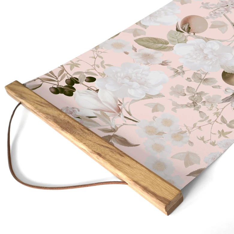 Póster de tela boho con flores y frutas - UN Designs 