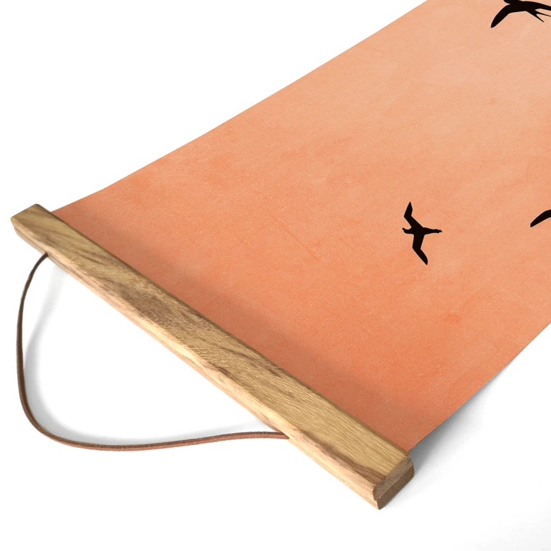 Tekstil plakat Abrikos solnedgang - Kubistika 