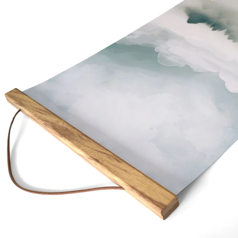 Obraz tkaniny Tajemnicza mgła w lesie - SpaceFrog Designs - Panorama 