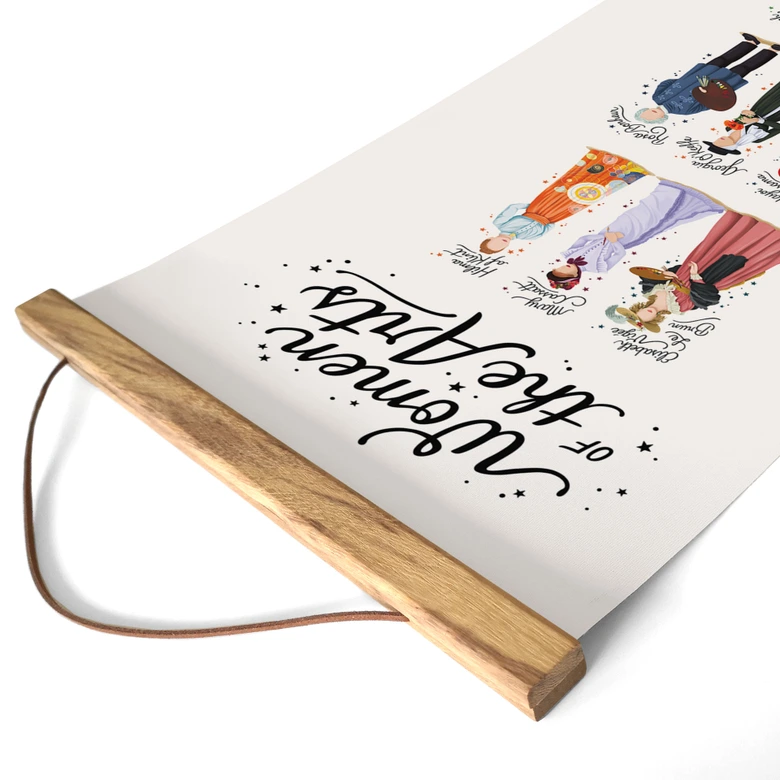 Textil poster Berömda kvinnor inom konsten - Tohmé - Panorama 