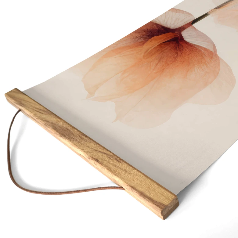 Obraz tkaniny z kwiatami - Delikatna panorama kwiatów - Treechild 