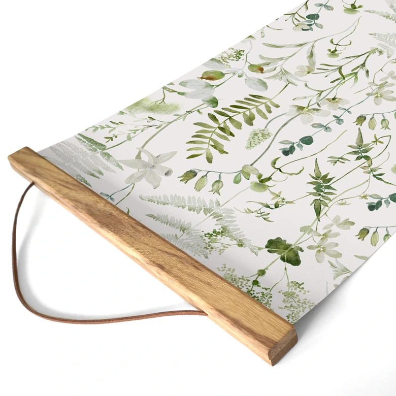 Stoffbild Kräuter und Wildblumen - UN Designs - Panorama 