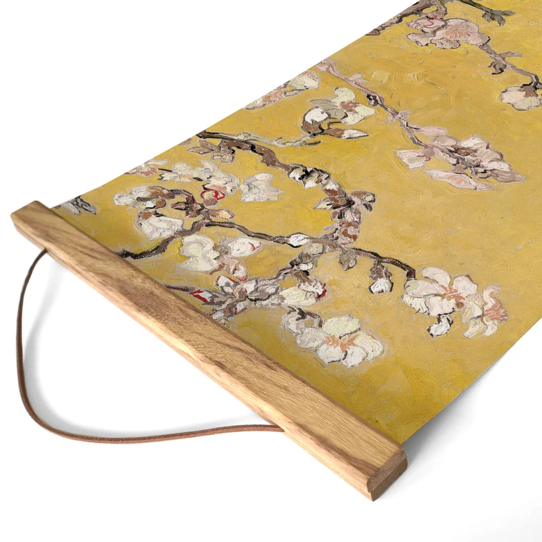 Affiche textile van Gogh - Fleur d'amandier ocre 
