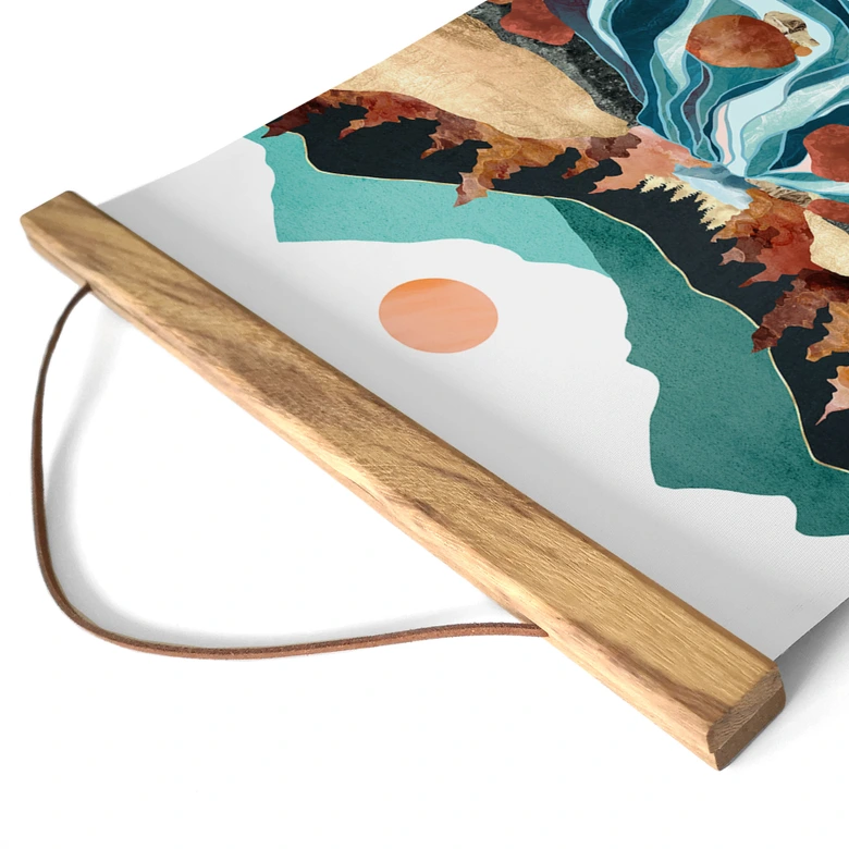 Stoffbild Berg Land Fluss - SpaceFrog Designs 
