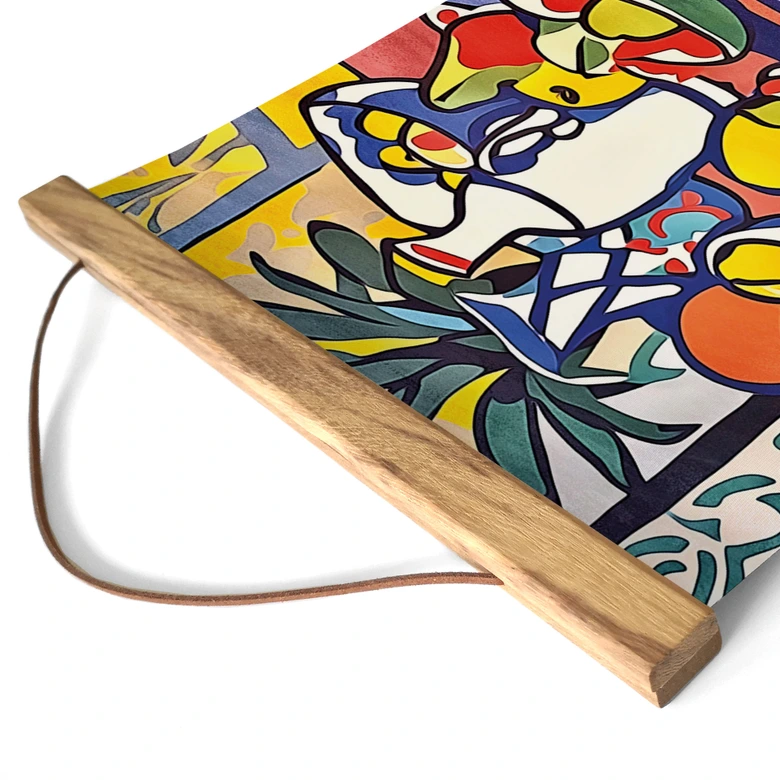 Stoffbild Milch und Obst - Inspiriert von Matisse - Zamart - Quadratisch 