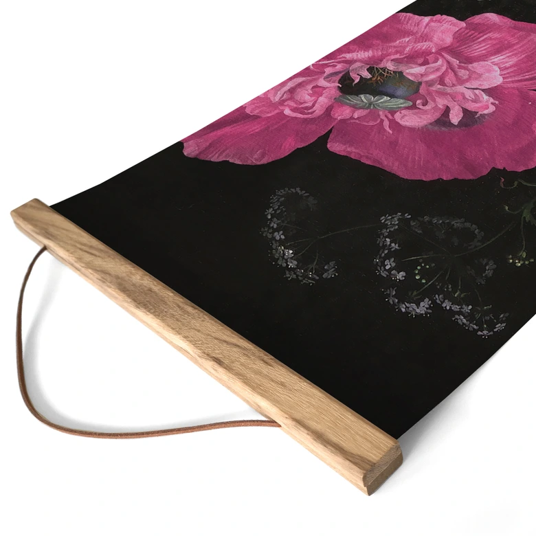 Affiche textile Bouquet floral style mignonnette - Bloomery Decor - Panorama 