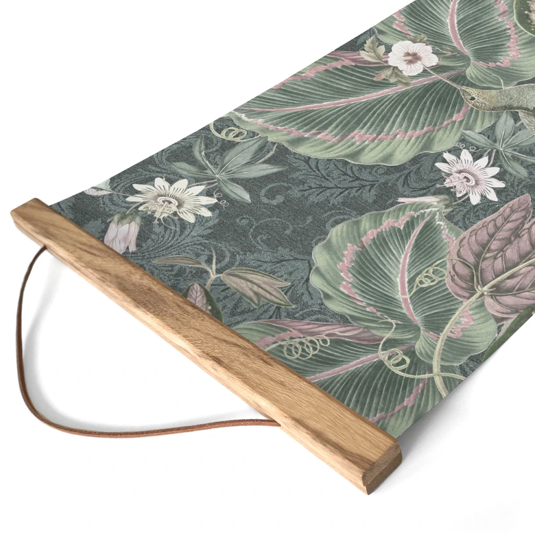 Stoffbild Kolibri im Tropenwald - Bloomery Decor - Panorama 