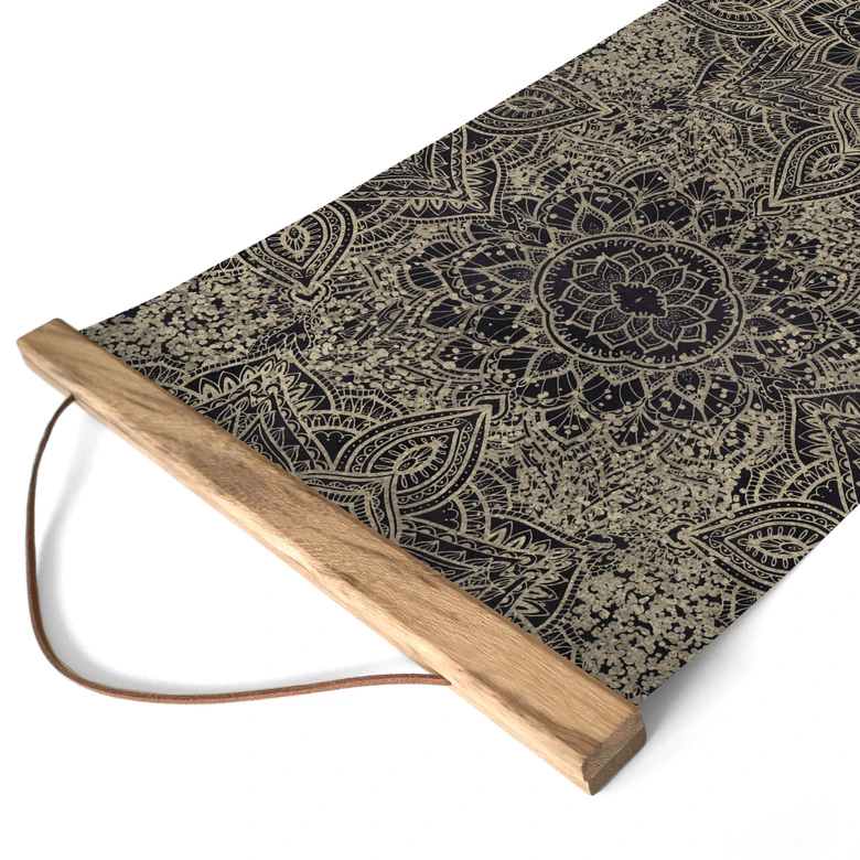 Stoffbild Mandala Boho Antikgold - Bloomery Decor - Panorama 