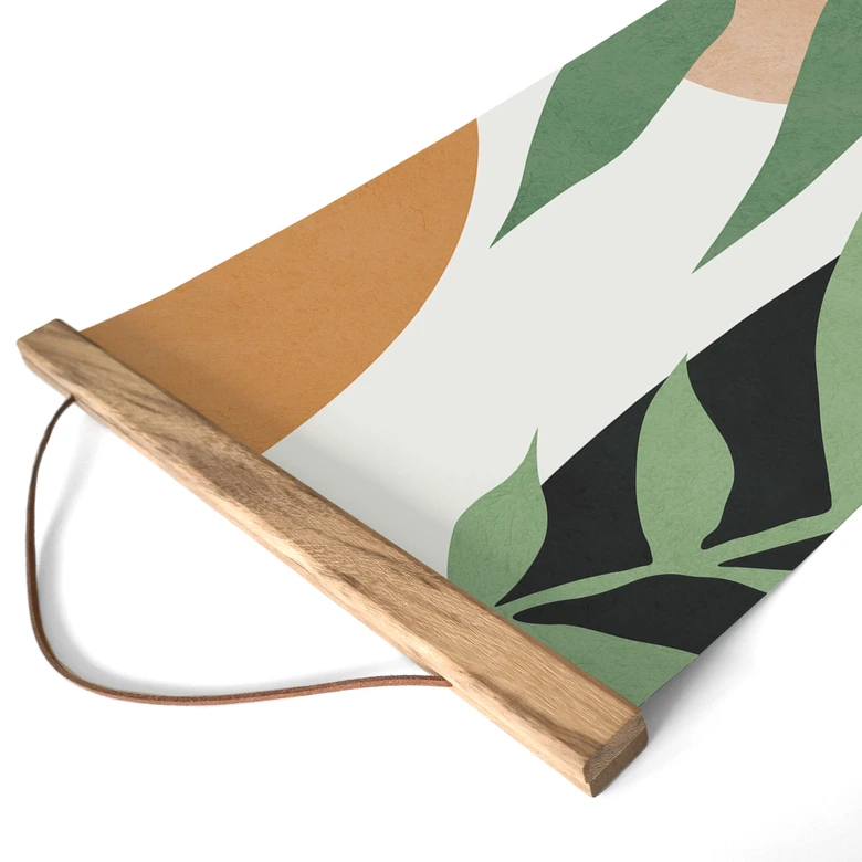 Stoffbild Grüne Zweige im Dschungel - Costa - Panorama 