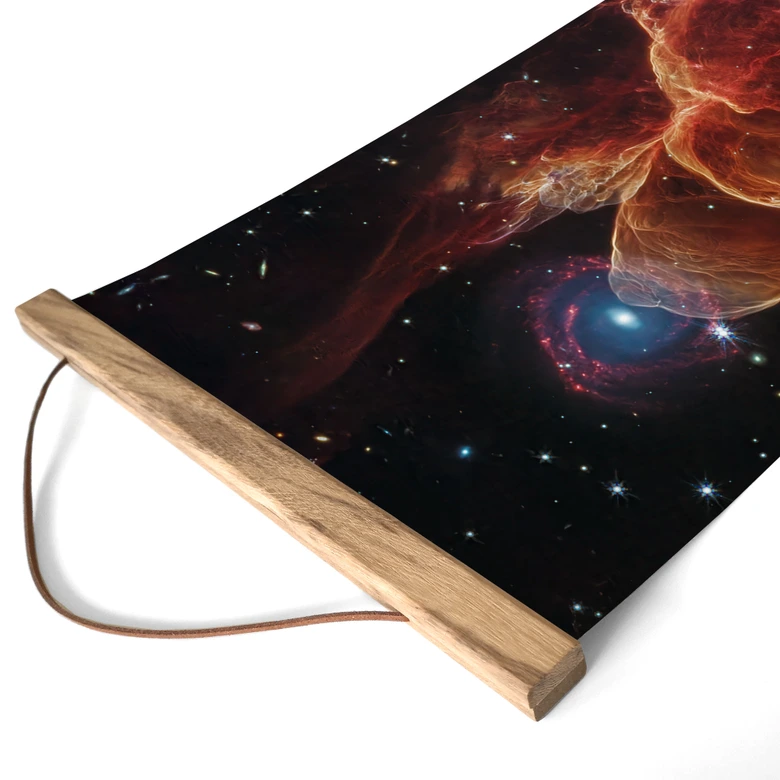 Stoffbild James Webb Telescope - Kosmischer Wirbelsturm Herbig Haro 49/50 - Panorama 