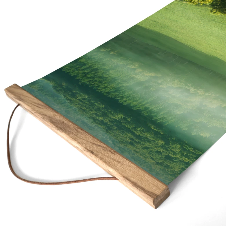 Obraz tkaniny Sielankowe pola we mgle - Keller - Panorama 