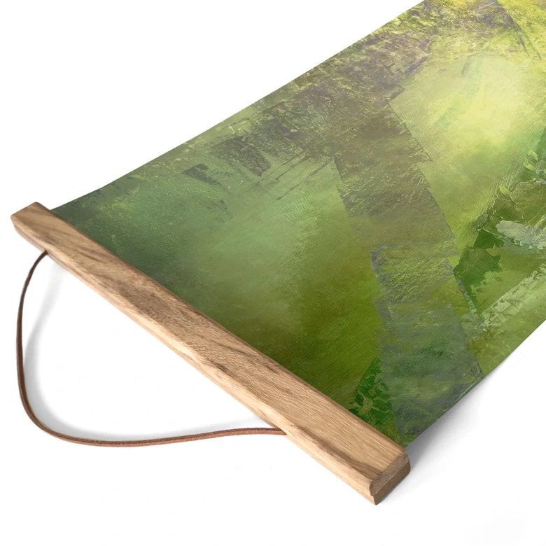 Póster de tela juego de colores en verde dorado - Schmucker - Panorama 