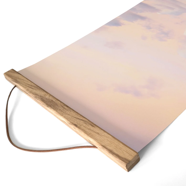 Affiche textile Coucher de soleil sur la plage et la mer - Sisi & Seb - Panorama 