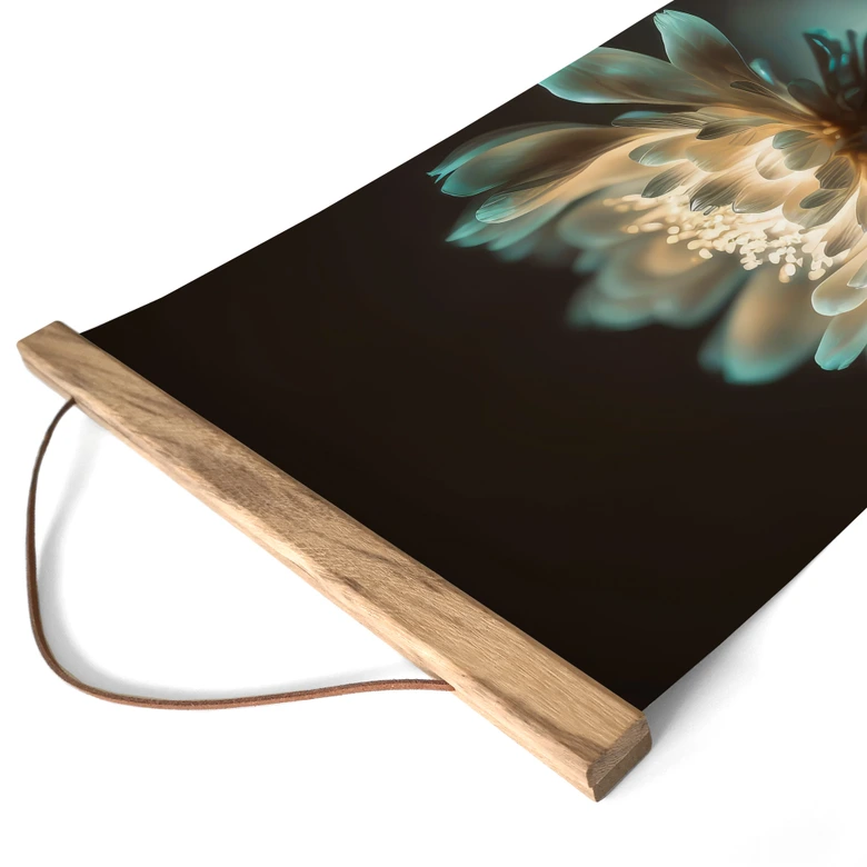 Obraz z tkaniny Świecące kwiatowe serce - Treechild - Panorama 