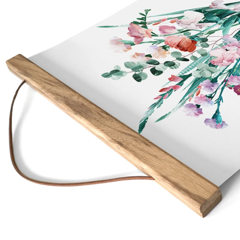 Tekstil plakat Buket af vilde blomster om foråret - Goed Blauw - Firkantet 