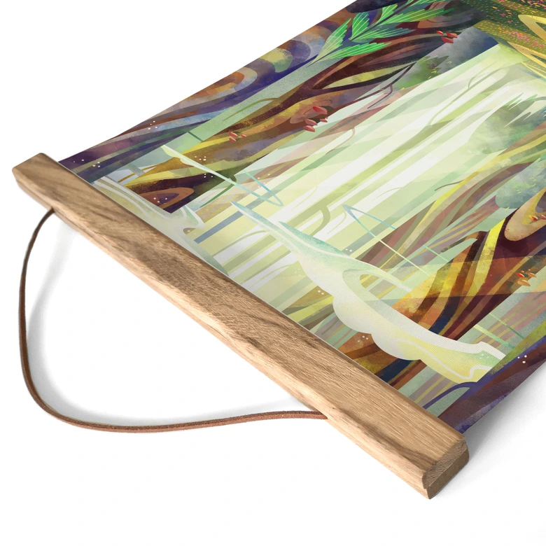 Stoffbild Verwunschener Wald im Licht - DigitalArtsi 