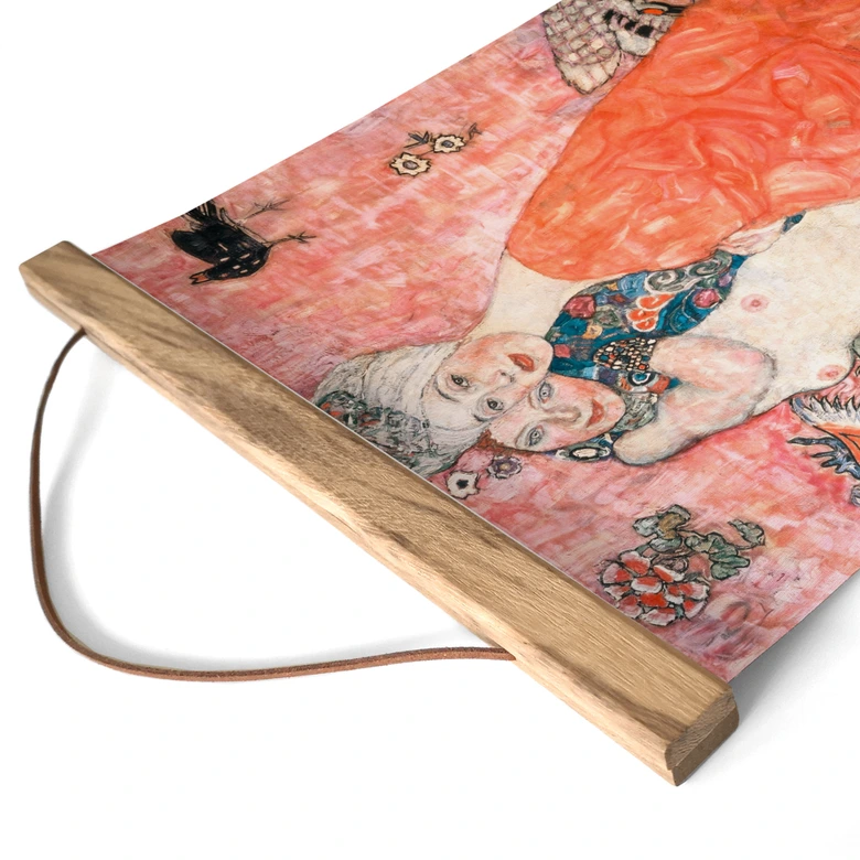 Stoffbild Klimt - Die Freundinnen - Quadratisch 
