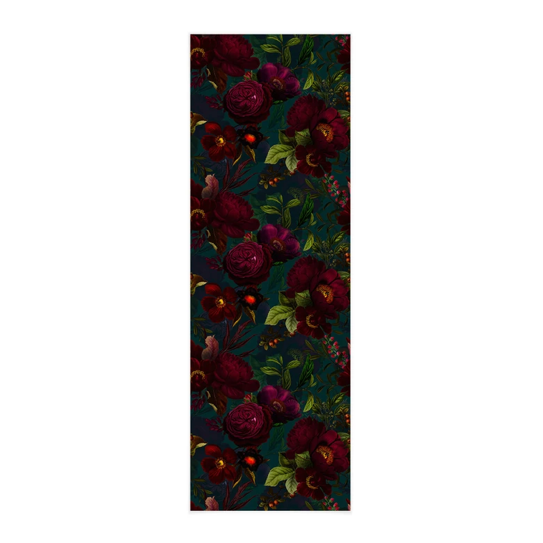 Stoffbild UN Designs - Dunkle Blüten - Panorama 