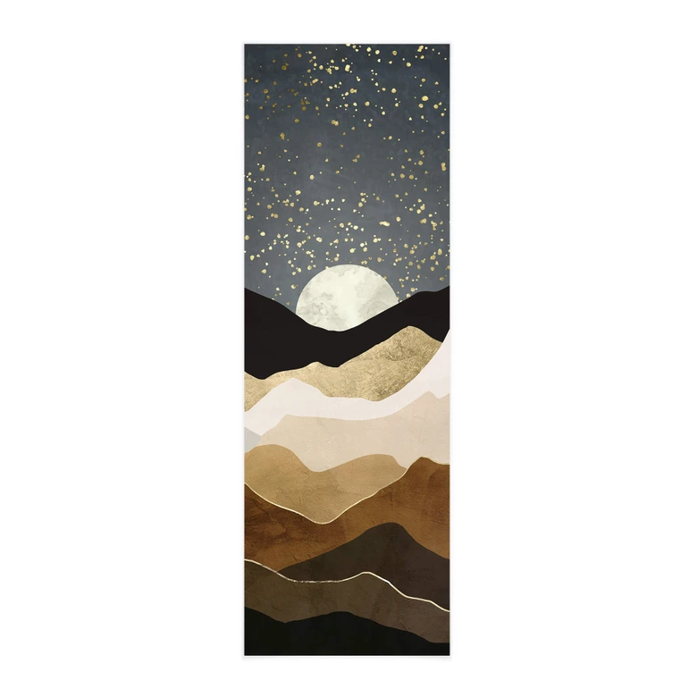 Textielposter SpaceFrog Designs - Gouden Sterren in de Bergen 