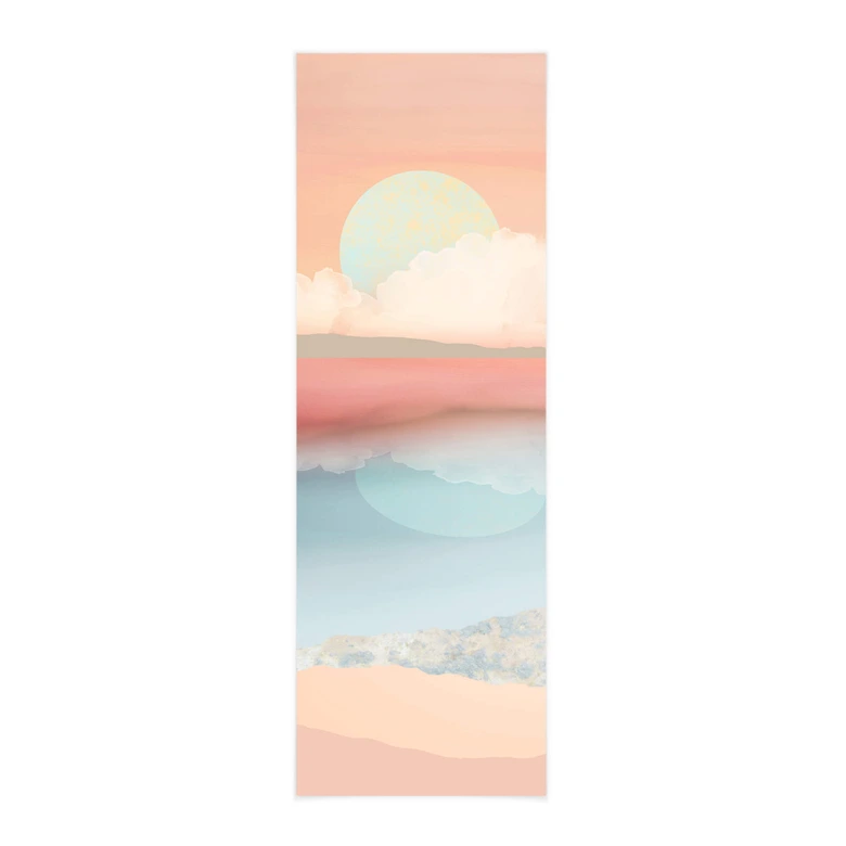 Stoffbild SpaceFrog Designs - Minzfarbener Mond - Panorama 