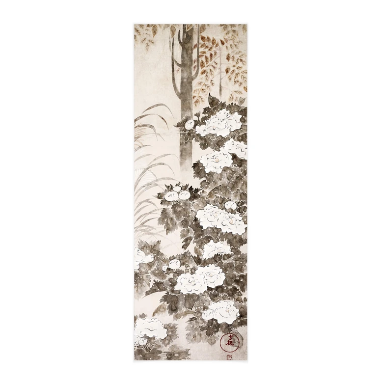 Affiche textile Kagei - Pivoines - Panorama 