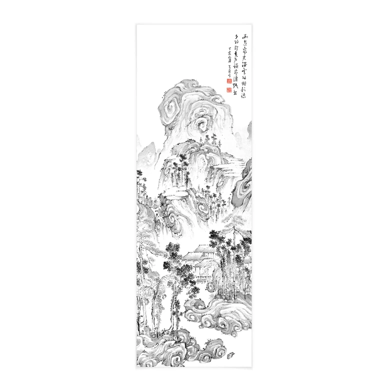 Stoffbild Tenju - Japanische Landschaft - Panorama 