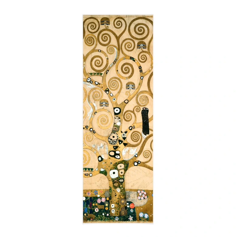 Leinwand, Banner, Stoffbild Klimt - Lebensbaum - Panorama 
