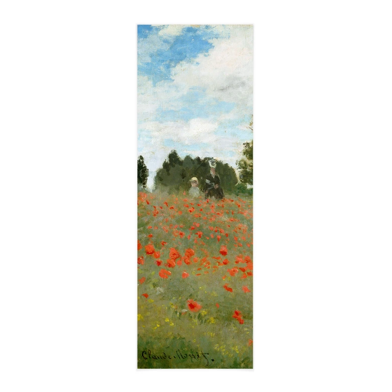 Affiche textile Monet - Champ de coquelicots près d'Argenteuil - Panorama 
