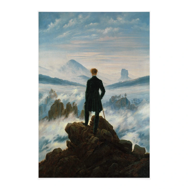 Póster de tela Friedrich - El vagabundo 