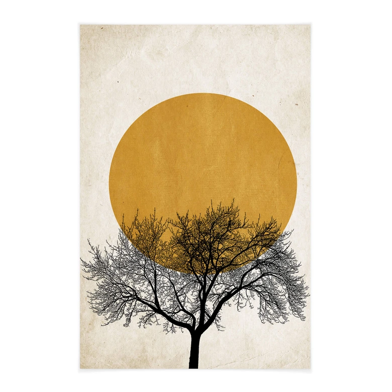 Lærred, Tekstil plakat til ophæng Kubistika - Vintermorgen 