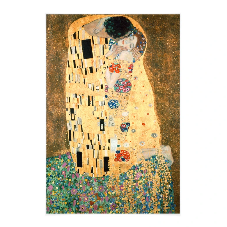 Stoffbild Klimt- Der Kuss 
