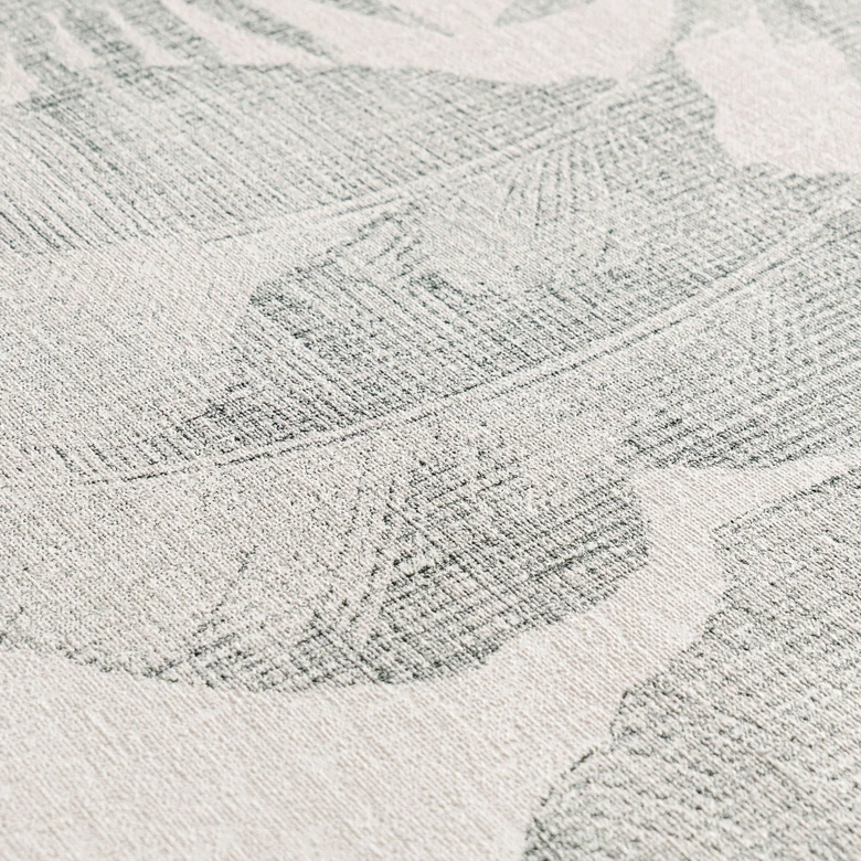 Livingwalls Papier peint intissé New Walls Cosy & Relax avec feuilles de palmier crème, beige, vert 