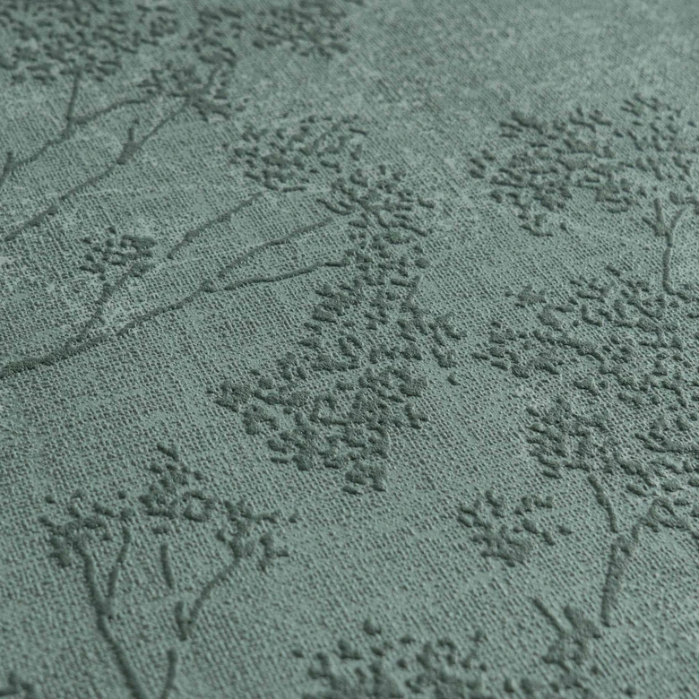 Papel pintado floral verde plantas moderno papel pintado no tejido verde oscuro dormitorio salón by A.S. Création 