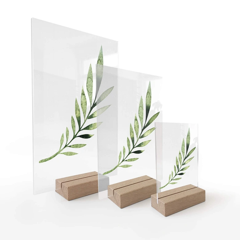 Acrylglas Tafeldecoratie Kvilis - Palm Leaf 