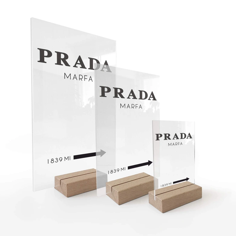 Acrylglas Tafeldecoratie Prada Marfa 
