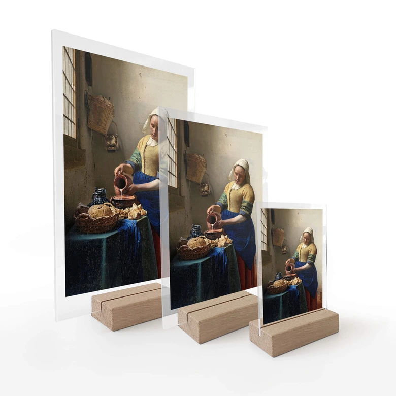 Vermeer table display - The girl with the milk jug 