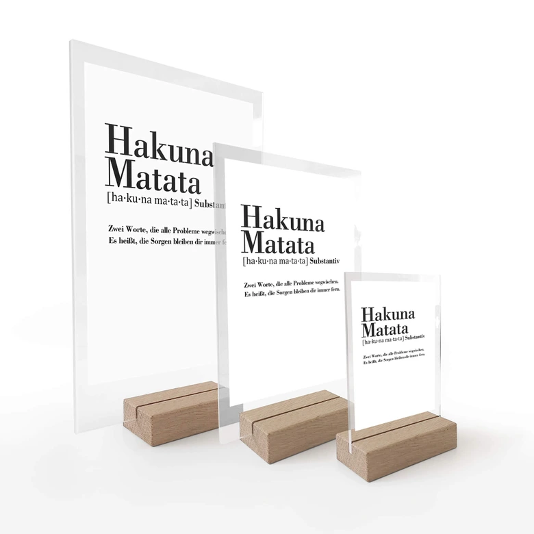 Tischaufsteller Grammatik - Hakuna Matata 