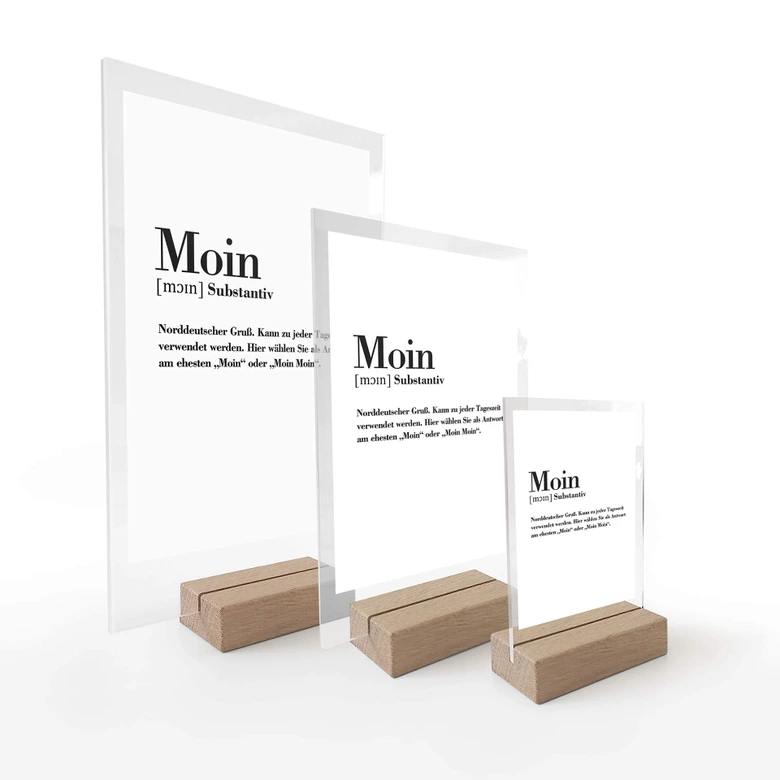Tischaufsteller Grammatik - Moin 