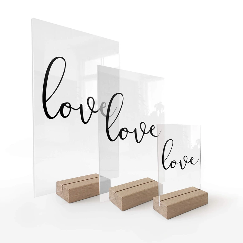 Tischaufsteller Handwritten Love 
