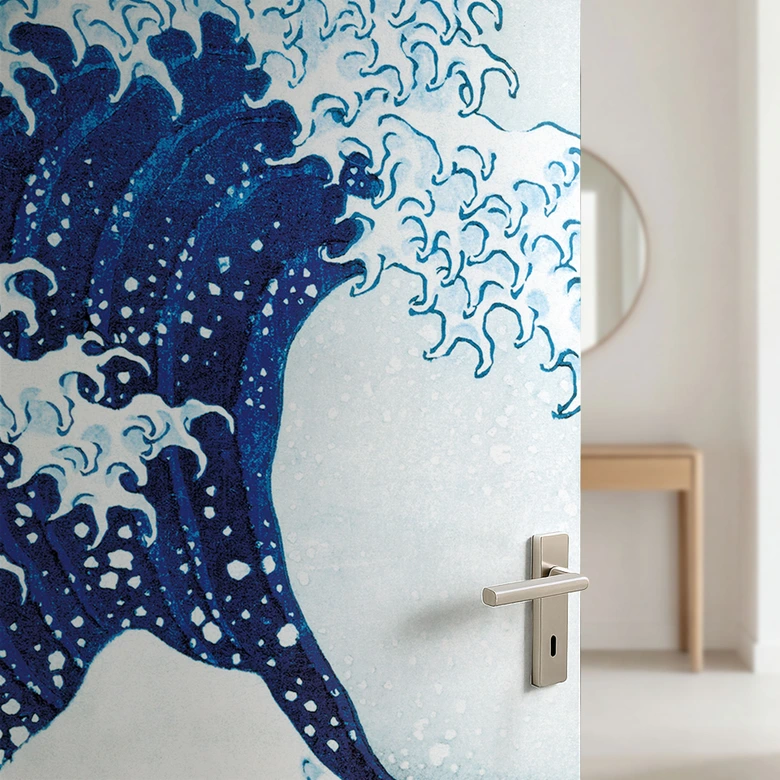 Door film The Great Wave of Kanagawa - Hokusai - Self-adhesive door decoration 